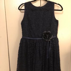 Girls Navy Blue Dress